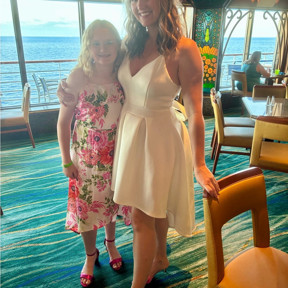 White semi formal dress